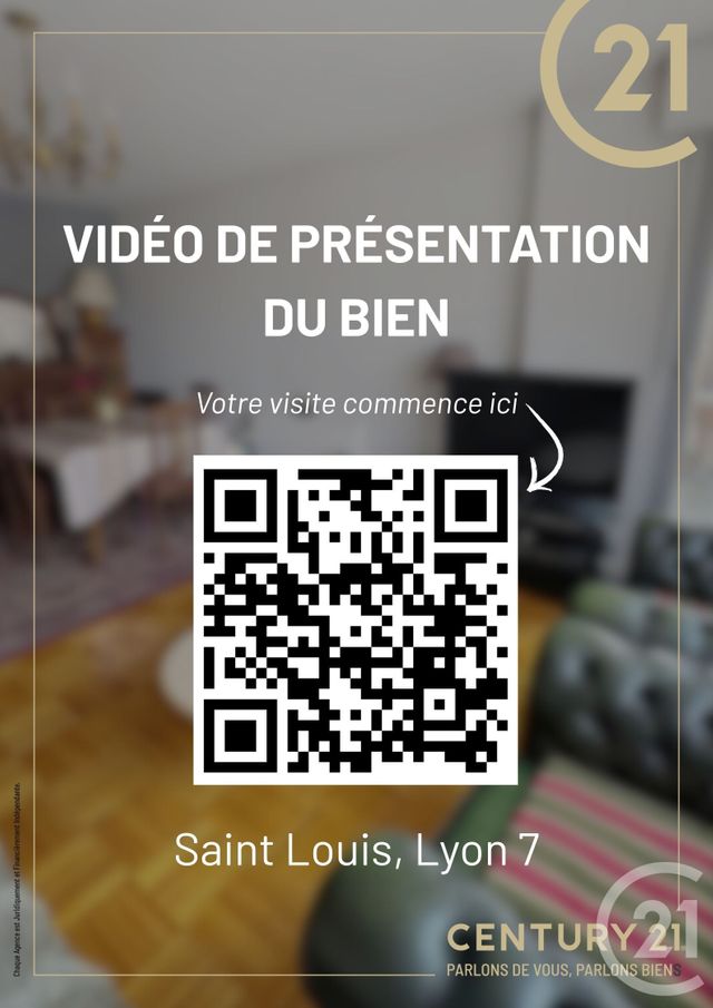 Appartement F5 à vendre - 5 pièces - 115.27 m2 - LYON - 69007 - RHONE-ALPES - Century 21 Le 7 De Coeur