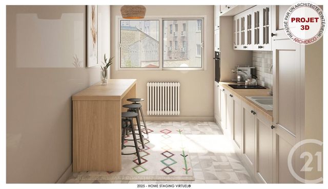 Appartement F3 à vendre - 3 pièces - 78.65 m2 - LYON - 69007 - RHONE-ALPES - Century 21 Le 7 De Coeur