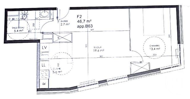 Appartement à vendre - 2 pièces - 46.45 m2 - LYON - 69007 - RHONE-ALPES - Century 21 Le 7 De Coeur