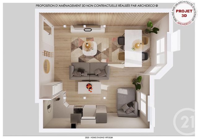 Appartement F3 à vendre - 3 pièces - 77.79 m2 - LYON - 69007 - RHONE-ALPES - Century 21 Le 7 De Coeur