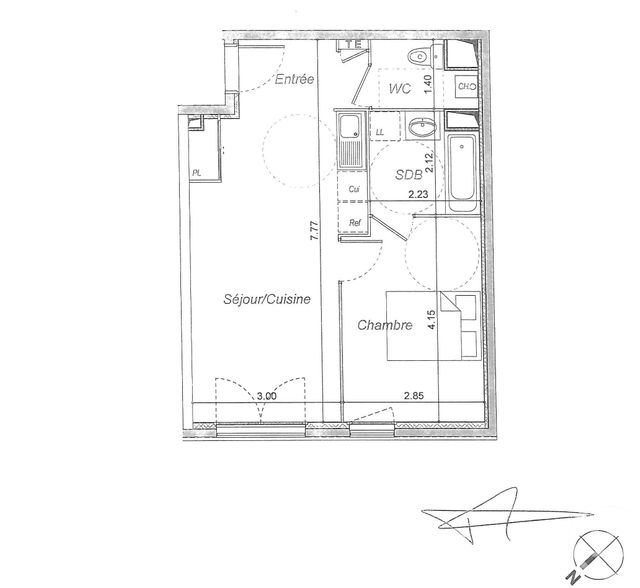 Appartement F2 à vendre - 2 pièces - 42.4 m2 - LYON - 69007 - RHONE-ALPES - Century 21 Le 7 De Coeur